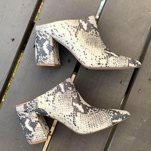 Steve Madden Snakeskin Mules